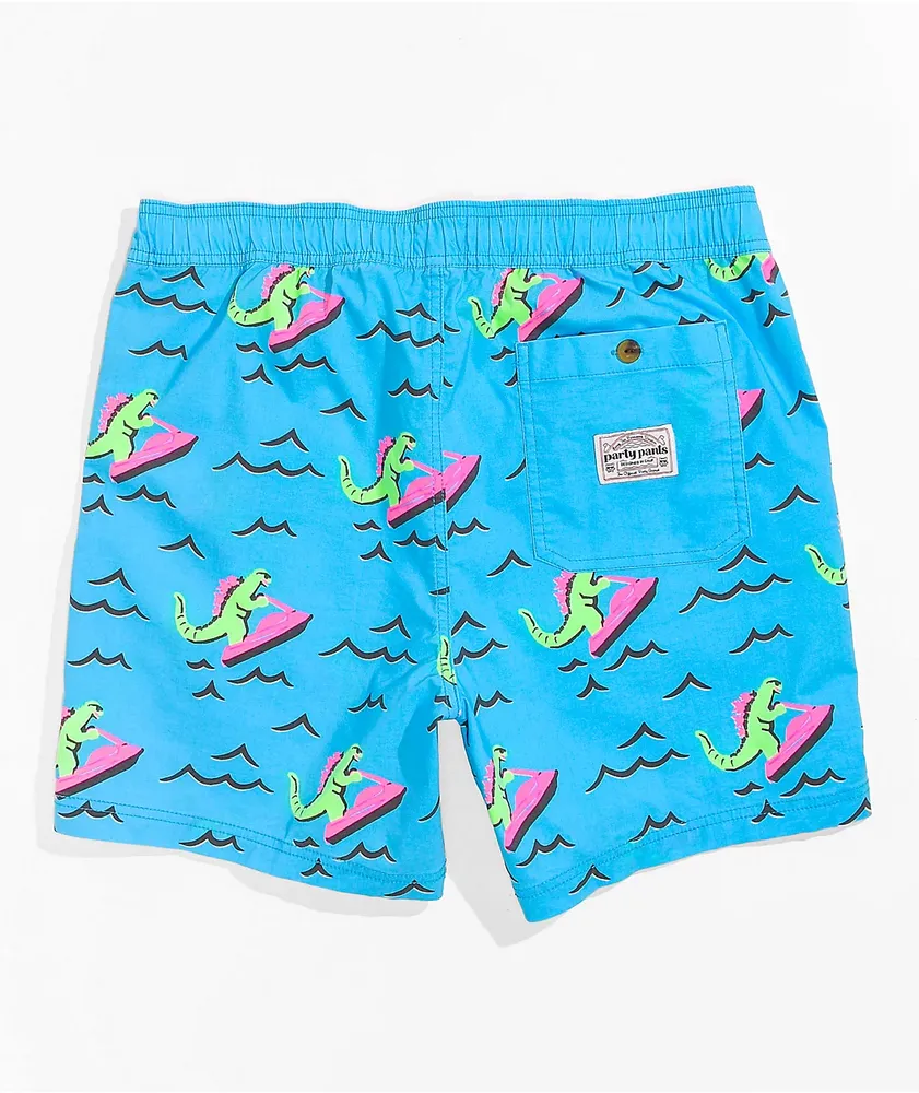Party Pants Dino Ripper Blue Board Shorts