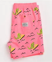 Party Pants Dino Ripper Pink Board Shorts