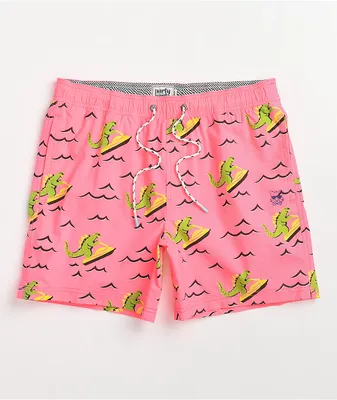Party Pants Dino Ripper Pink Board Shorts
