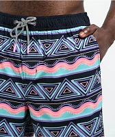 Party Pants Fiesta Stripes Black Board Shorts