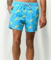 Party Pants Lazy River Blue Board Shorts