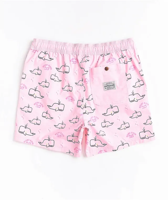 Party Pants Cruiser Flamingoes Sky Blue Board Shorts