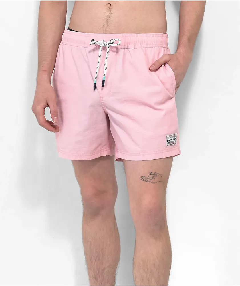 Party Pants Nylon Party Coral Pink Board Shorts