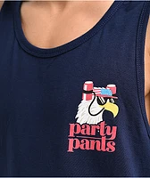 Party Pants Shred Eagle Navy Tank Top