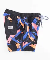 Party Pants Stroker Black, Orange & Blue Board Shorts