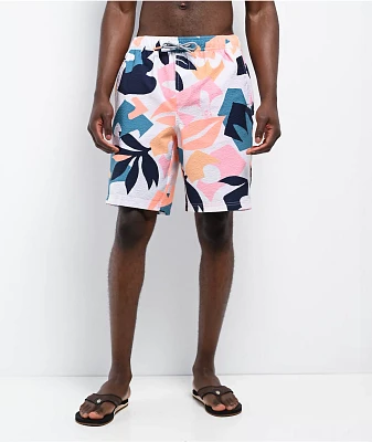 Party Pants Tender Greens White Board Shorts