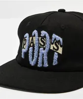 Passport Chenille Logo Black Snapback Hat