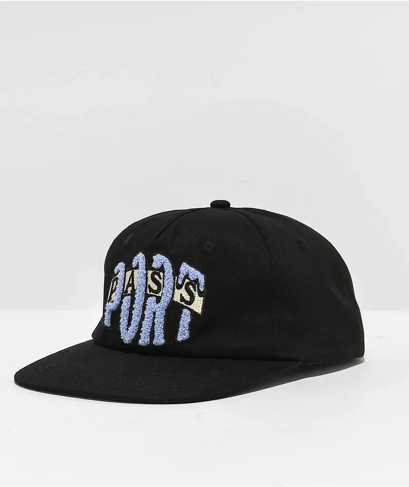 Passport Chenille Logo Black Snapback Hat