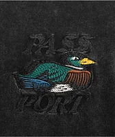 Passport Fast Duck Black Acid Wash T-Shirt