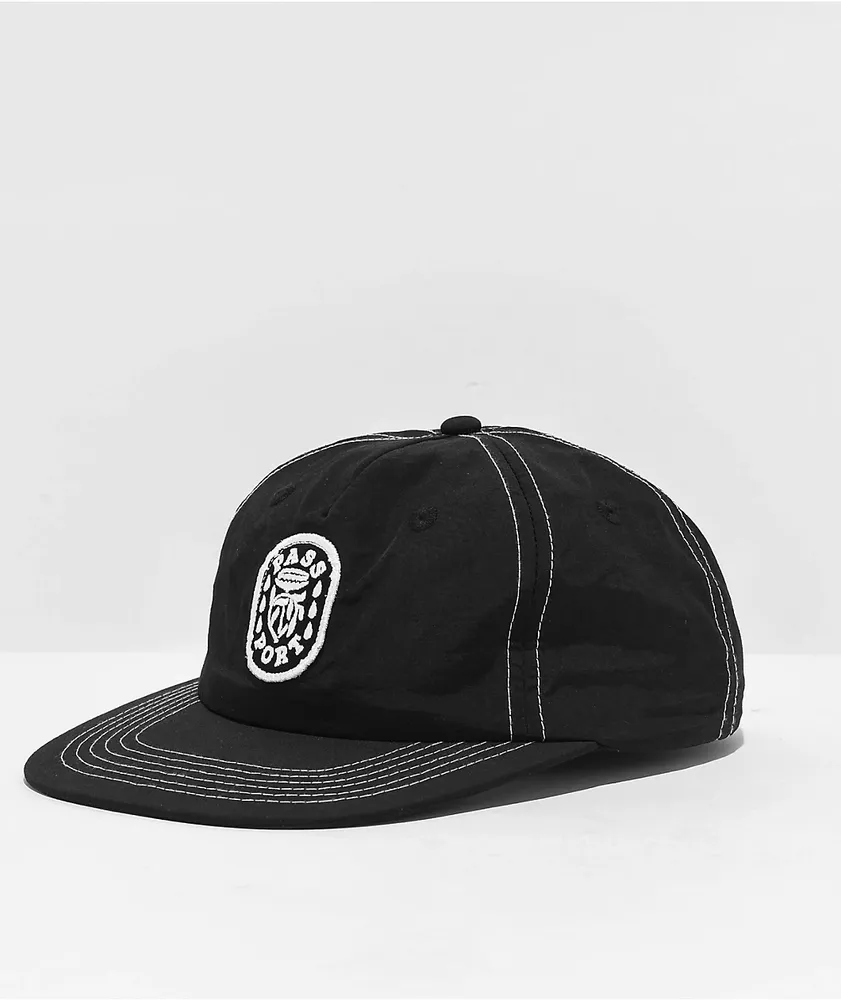 Passport Fountain RPET Black Strapback Hat