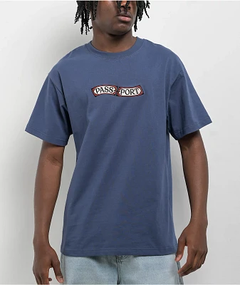Passport Red Flag Blue T-Shirt