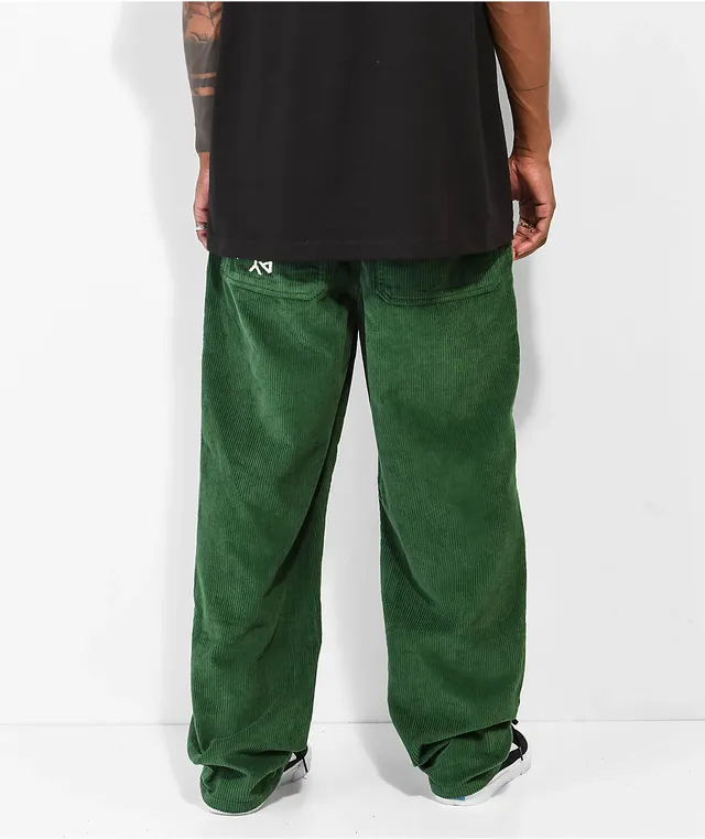 Paterson Dark Green Wide Leg Skate Pants