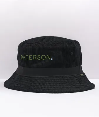 Paterson Le Pom Black Corduroy Bucket Hat