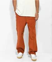 Paterson Wide Leg Rust Orange Corduroy Skate Pants