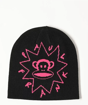 Paul Frank x Slushcult Full Circle Black & Pink Skully Beanie