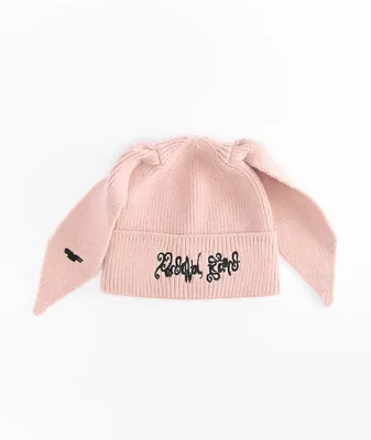 Personal Fears Bunny Ears Pink Beanie