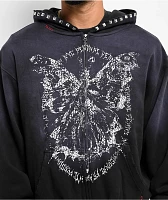 Personal Fears Crust Stud Black Wash Zip Hoodie