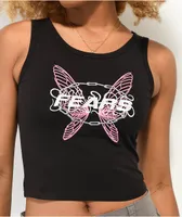 Personal Fears Fairy Black Crop Tank Top