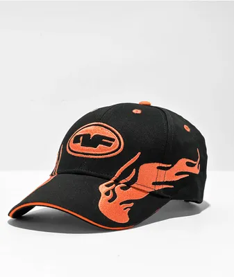 Personal Fears Flame Race Black Strapback Hat