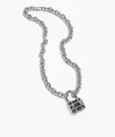 Personal Fears Locked Up 20" Silver Chain Necklace