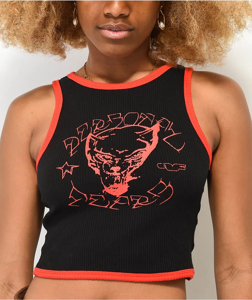 Personal Fears Puppy Dog Ribbed Crop Tank Top