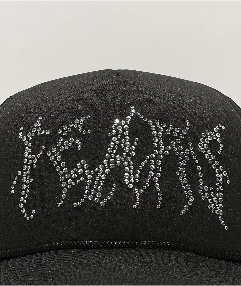 Personal Fears Rhinestone Black Trucker Hat