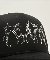 Personal Fears Rhinestone Black Trucker Hat