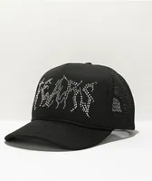 Personal Fears Rhinestone Black Trucker Hat