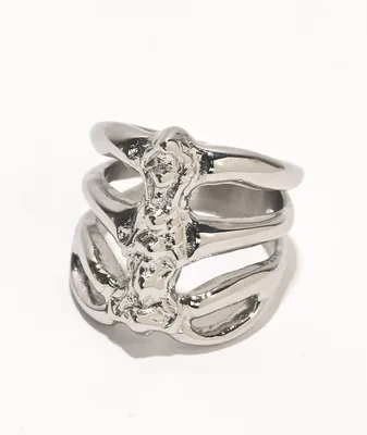 Personal Fears Rib Cage Stainless Steel Ring