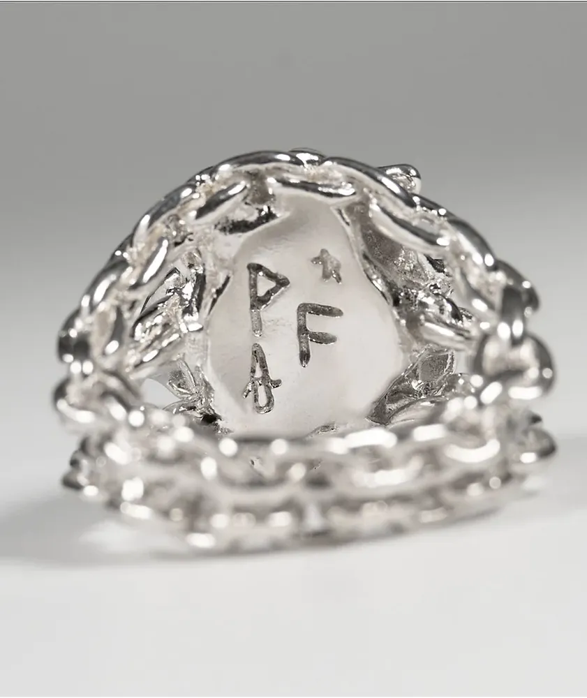 Personal Fears Rose In Chains Silver Ring