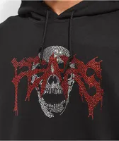 Personal Fears Skull Rhinestone Black Hoodie