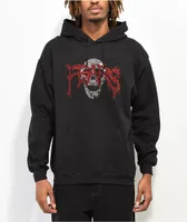 Personal Fears Skull Rhinestone Black Hoodie