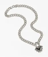 Personal Fears Vicious Heart 7mm Dog Chain Necklace