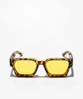 Petals & Peacocks Oath Gold Tortoise Square Sunglasses