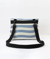 Petals & Peacocks Stripes Slate Crossbody Bag