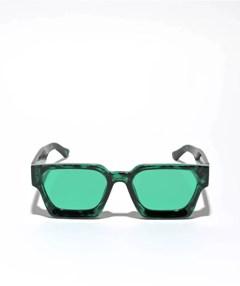 Petals And Peacocks Emerald Tortoise Sunglasses