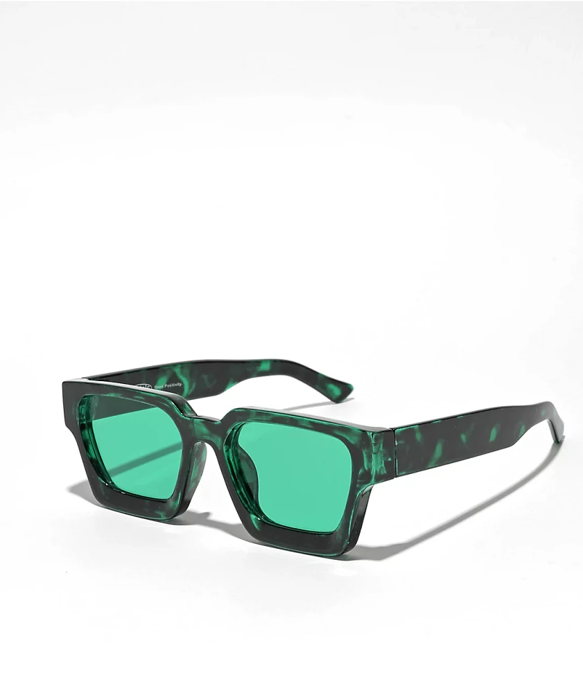 Petals And Peacocks Emerald Tortoise Sunglasses