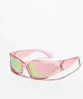 Petals And Peacocks Y2KZ Pink Translucent Sunglasses