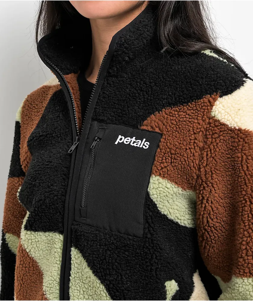 Petals Bowery Camo Sherpa Jacket 