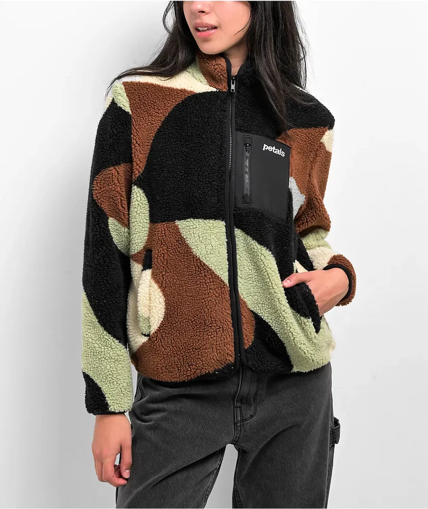 Petals Bowery Camo Sherpa Jacket