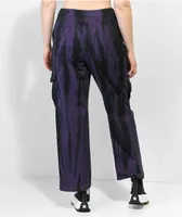 Petals By Petals and Peacocks Swirl Purple Tie Dye Cargo Pants