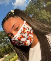 Petals and Peacocks Butterfly Face Mask