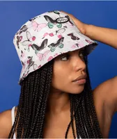 Petals and Peacocks Diversifly Cream Bucket Hat