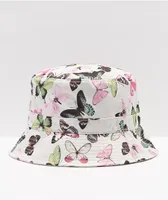 Petals and Peacocks Diversifly Cream Bucket Hat