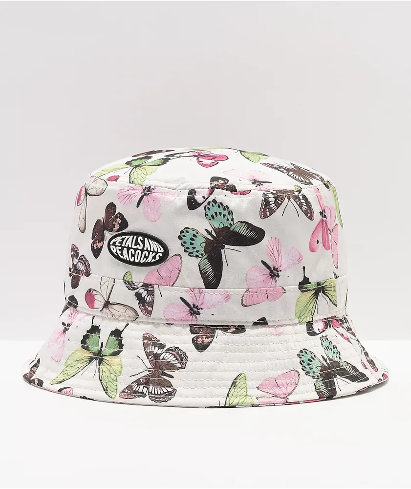 Petals and Peacocks Diversifly Cream Bucket Hat