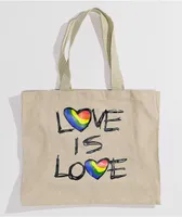 Petals and Peacocks Love Is Love Tote Bag