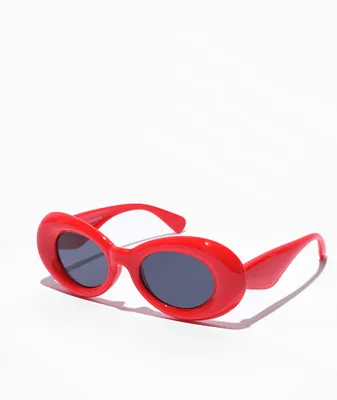 Petals and Peacocks Nevermind Red Puff Sunglasses