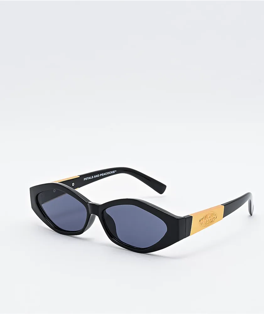 Petals and Peacocks Numerica Black & Gold Sunglasses