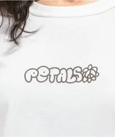 Petals and Peacocks Positive Lava White T-Shirt