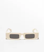 Petals and Peacocks Solar Beige Rectangle Sunglasses